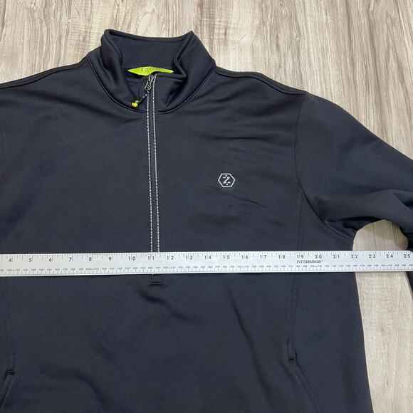 IZOD PerformX Ratio Men's Black 1/4 zip fleece Long Sleeve Pullover Size M - Picture 3 of 8